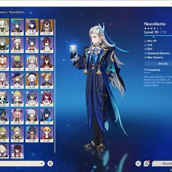 Genshin Impact Accounts Mid Game ASIA|AR54|5 limit(Neuvillette,Nahida,RShogun,Nouvillete, Etc)+chrSTD Bennet,Diona,Sucrose