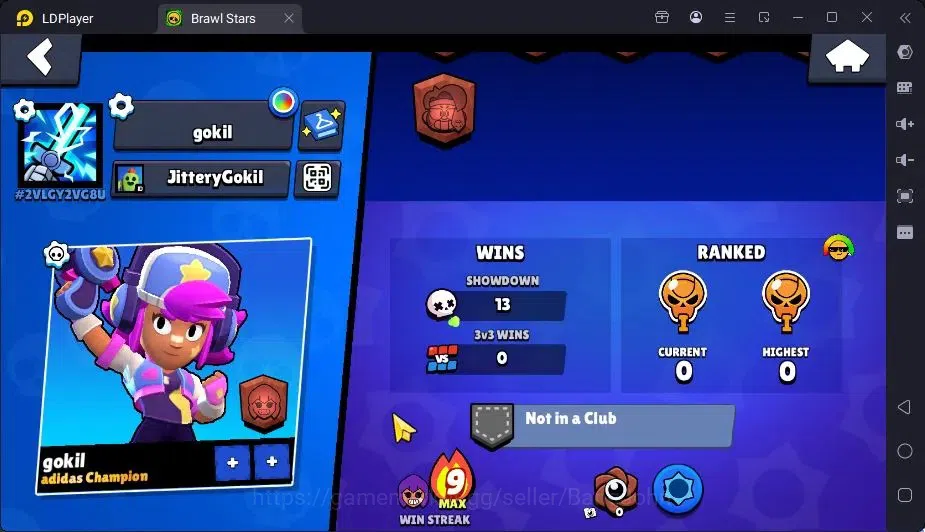 Brawl Stars Accounts Trophy 206|6 Brawler,1 Lv.11 (Shelly)|1 Mythic(otis),1 Epic(Shelly),1S Rare Skin|436 Bling|Proteck Off 3
