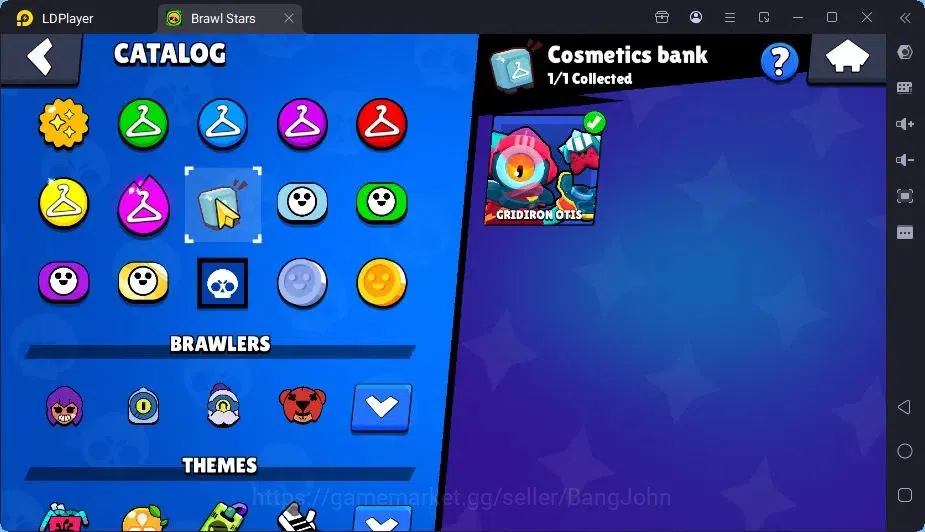 Brawl Stars Accounts Trophy 206|6 Brawler,1 Lv.11 (Shelly)|1 Mythic(otis),1 Epic(Shelly),1S Rare Skin|436 Bling|Proteck Off 9