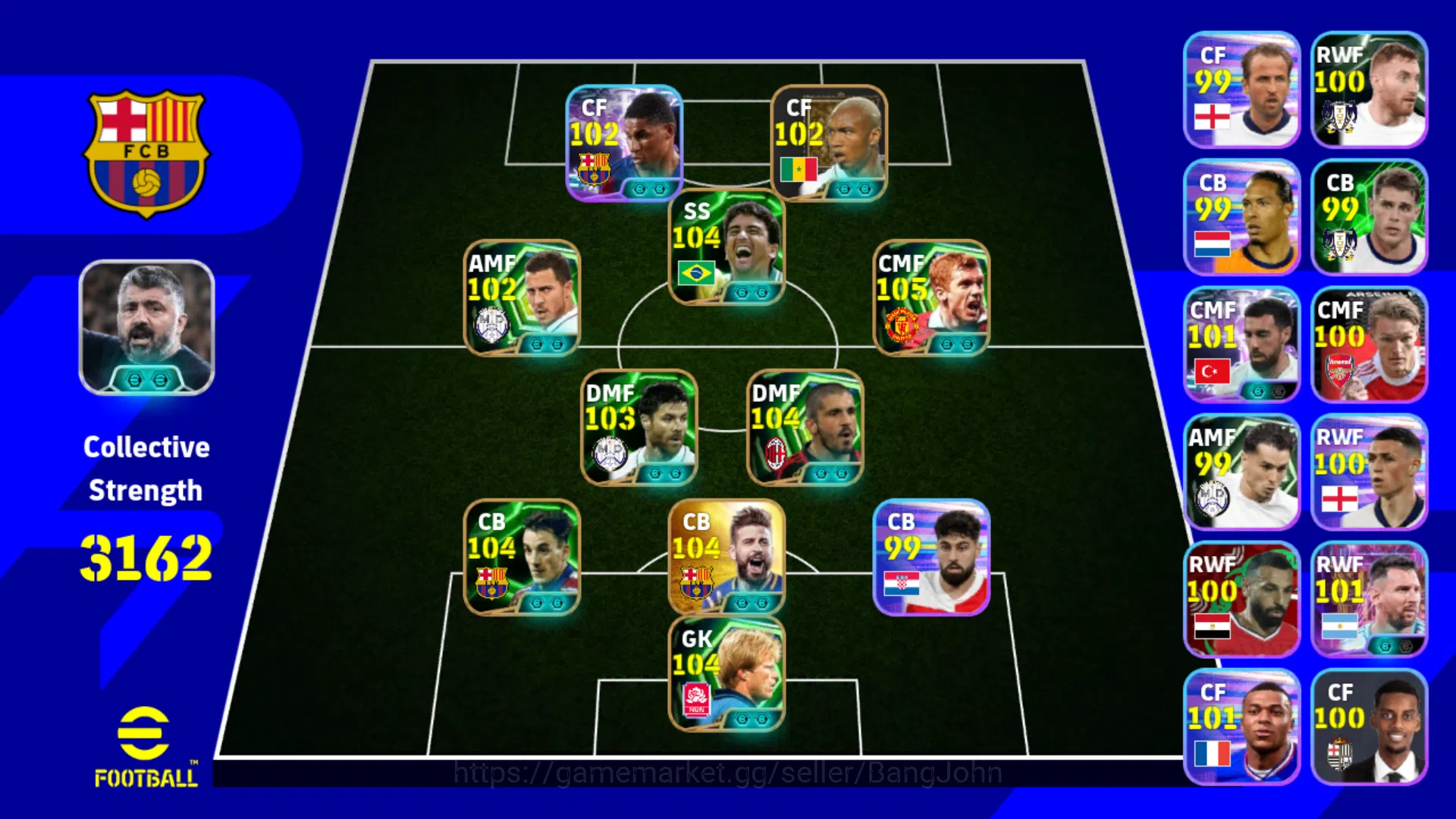 Power 3162 | Paul Scholes Epic DB | Gerard Pique Epic DB | Gennaro Gattuso Epic DB | Marceus Rashford Show Time | El-Hadji Diouf | O Kahn ~ EFB499B eFootball Others Power 3162 | Paul Scholes Epic DB | Gerard Pique E image 1
