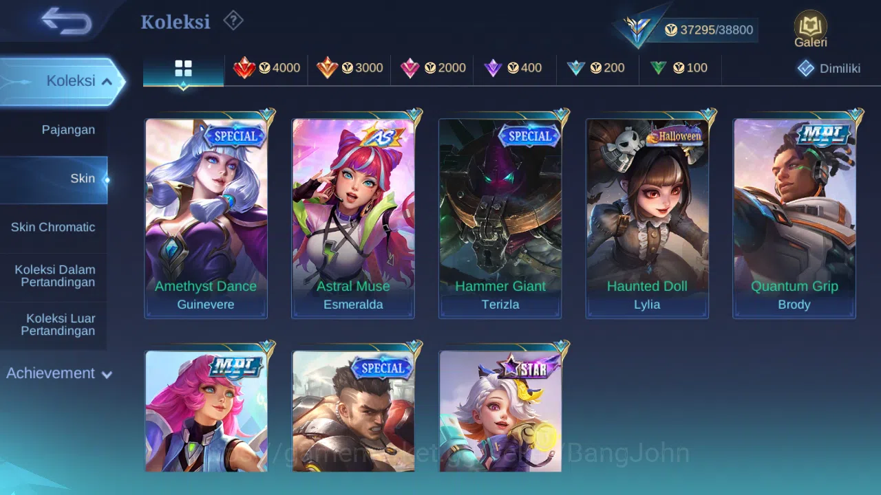 Mobile Legends: Bang Bang Accounts Others Hero 132 Skin 213 | KOF Karina | Epic Gusion, Khufra | Meow Julian | 515 Zilong 11
