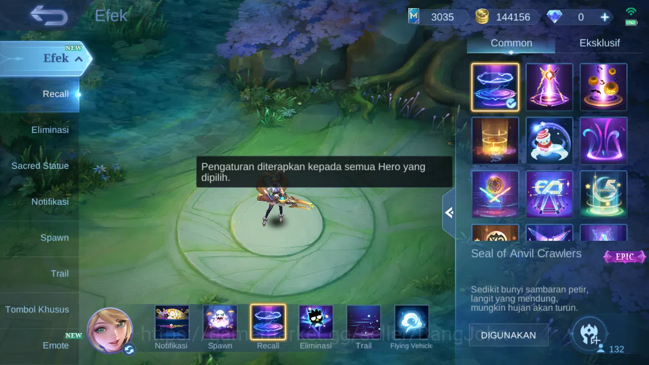 Mobile Legends: Bang Bang Accounts Others Hero 132 Skin 213 | KOF Karina | Epic Gusion, Khufra | Meow Julian | 515 Zilong 14