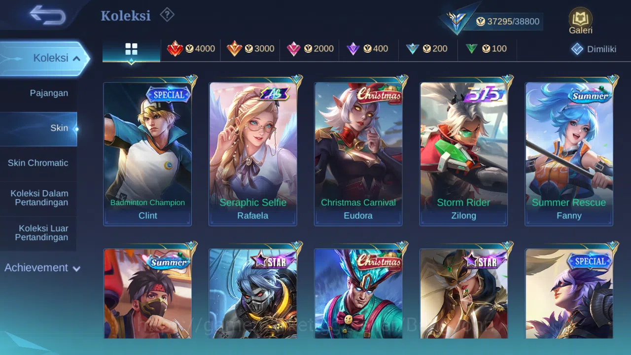Mobile Legends: Bang Bang Accounts Others Hero 132 Skin 213 | KOF Karina | Epic Gusion, Khufra | Meow Julian | 515 Zilong 4