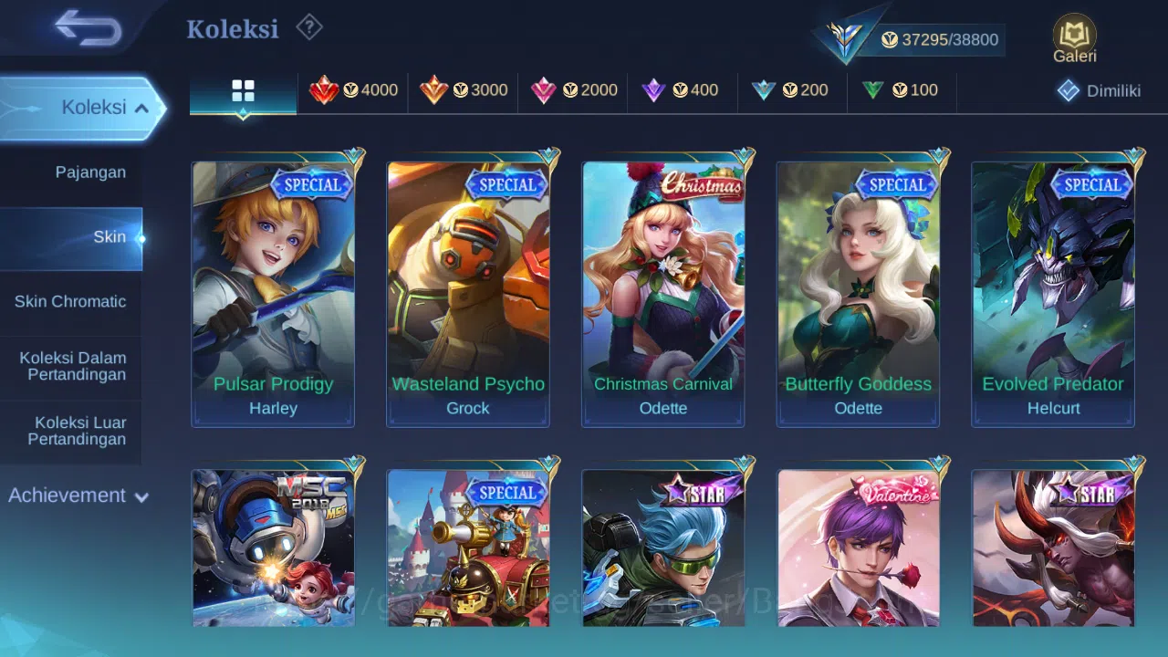 Mobile Legends: Bang Bang Accounts Others Hero 132 Skin 213 | KOF Karina | Epic Gusion, Khufra | Meow Julian | 515 Zilong 7