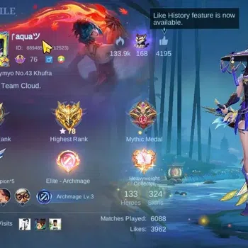 Mobile Legends: Bang Bang Accounts Collector Hero 133|Skin 324|[Johnson,Roger]Transformer Floryn Sanrio,Karina KOF,Nata