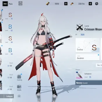Punishing: Gray Raven Accounts Mid-Game ASIA|Lv 45|11k BC,3k YC,7k BlueC|S Lucia Crimson Weave,S Feral No 21|1 S Omniframe