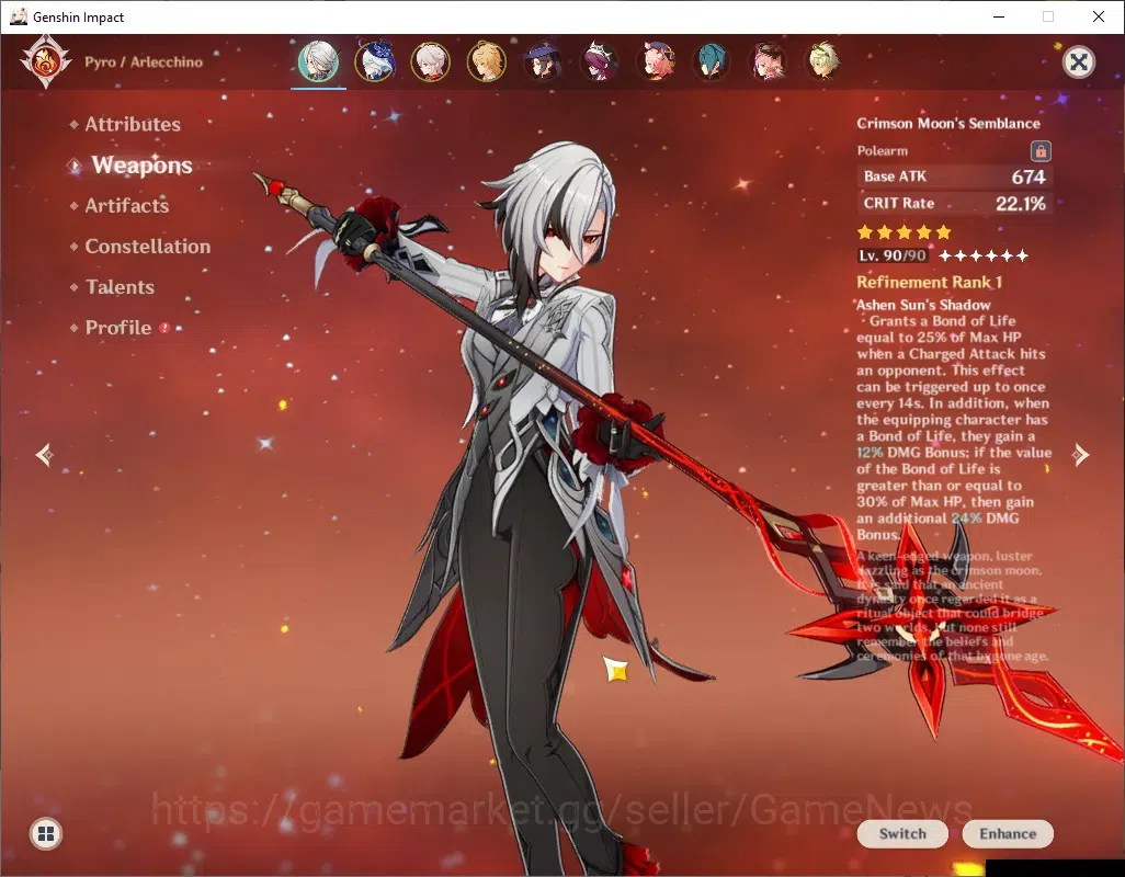 Genshin Impact Accounts ASIA|AR 55|3 Limited + 2 (*5 Weapon)|ArlecchinoC1+ image 4