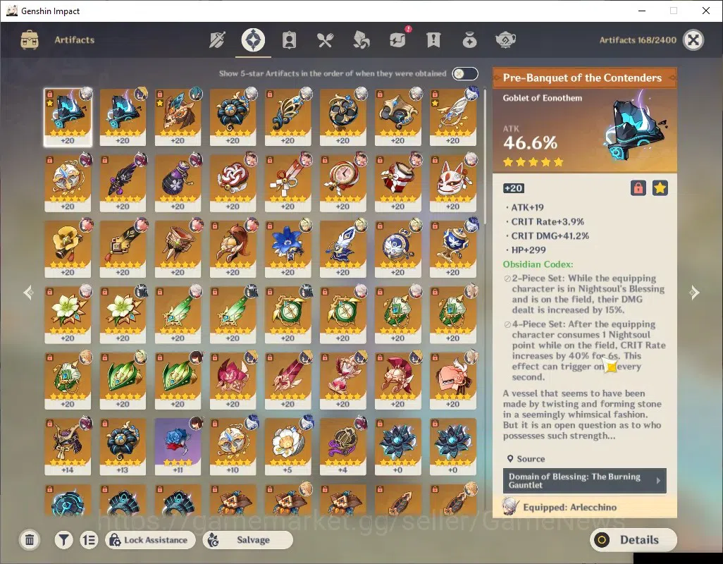 Genshin Impact Accounts ASIA|AR 55|3 Limited + 2 (*5 Weapon)|ArlecchinoC1+ image 6