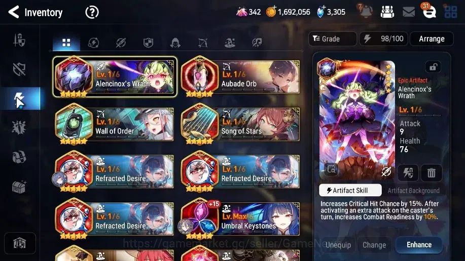 Epic Seven Accounts High-End GLOBAL UnVerif|6 ML(Shepred DarkDiane,EIlynav,etc)+Estele,Setsuka,AB Fumyr,Etc|AUTO WB 14