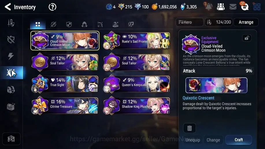 Epic Seven Accounts High-End GLOBAL UnVerif|6 ML(Shepred DarkDiane,EIlynav,etc)+Estele,Setsuka,AB Fumyr,Etc|AUTO WB 15