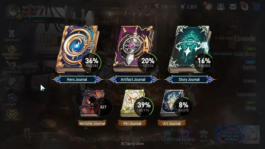 Epic Seven Accounts High-End GLOBAL UnVerif|6 ML(Shepred DarkDiane,EIlynav,etc)+Estele,Setsuka,AB Fumyr,Etc|AUTO WB 3