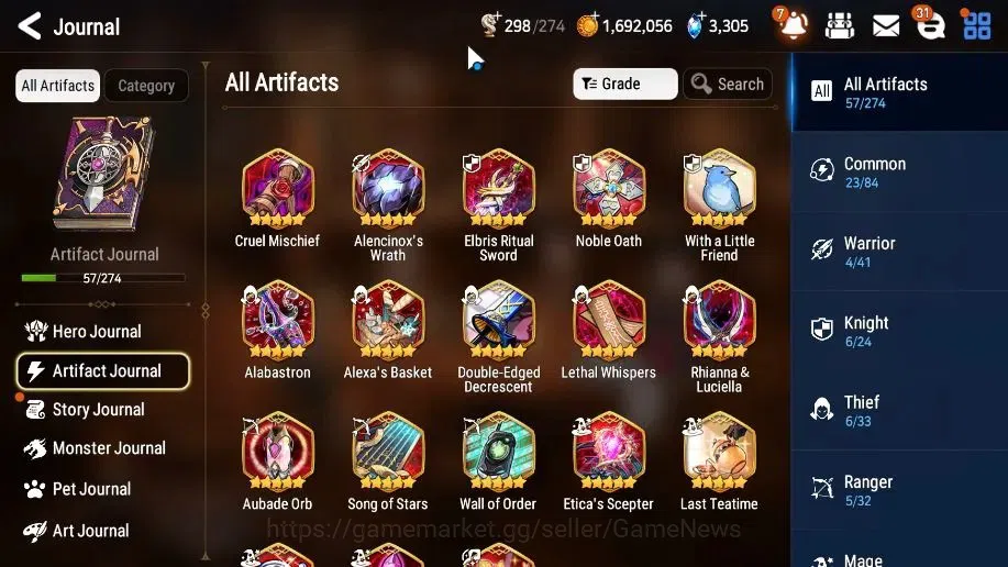 Epic Seven Accounts High-End GLOBAL UnVerif|6 ML(Shepred DarkDiane,EIlynav,etc)+Estele,Setsuka,AB Fumyr,Etc|AUTO WB 9