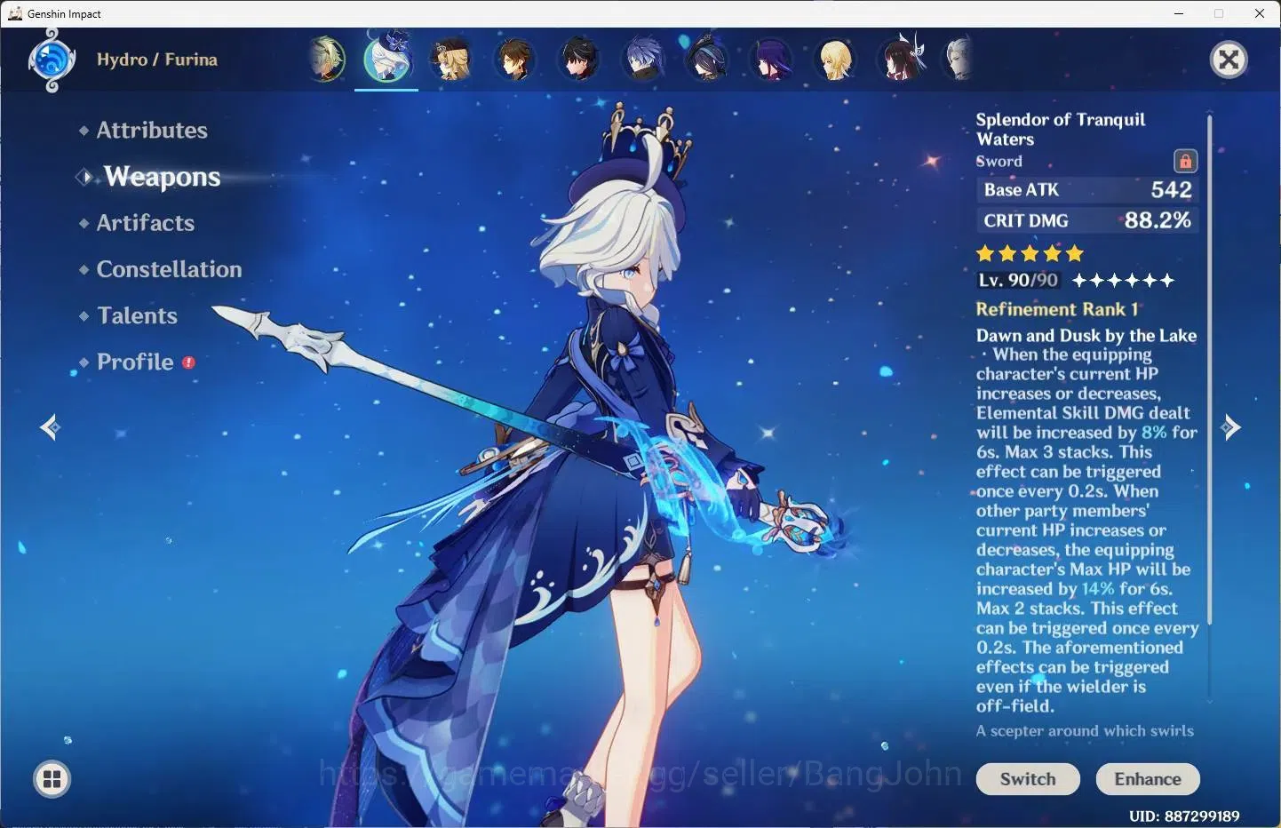 Genshin Impact Accounts ASIA|AR 60|15 Limit+2 Sign|Arlecchino,Xilonen,Furi image 4