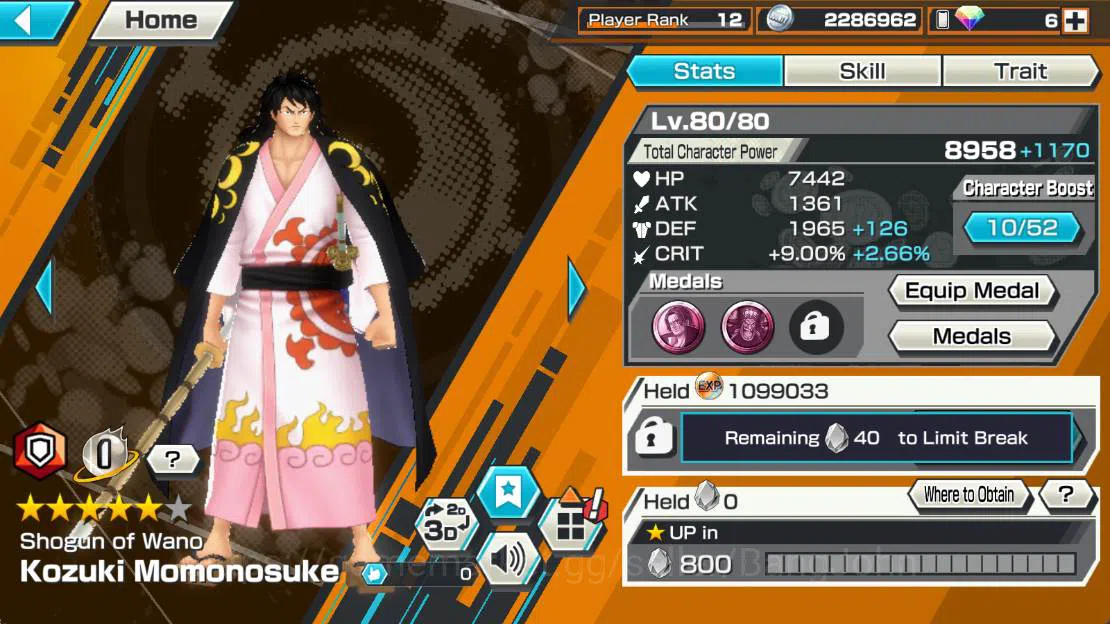 One Piece Bounty Rush Accounts Others GLOBAL|EX 2| four emperor D teach, BP kuzan, ASL, egghead chopper, Wano Kozuki 7