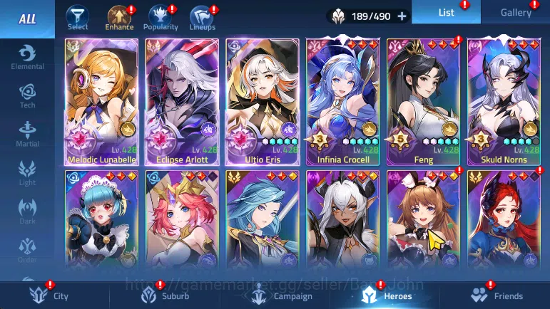 Mobile Legends: Adventure Accounts Server 70xxx Lvl173 | Hero 189 | 3 Hero Nexus | 5 Hero UR | 31 Hero Awakend | 2 Skin Epic 2