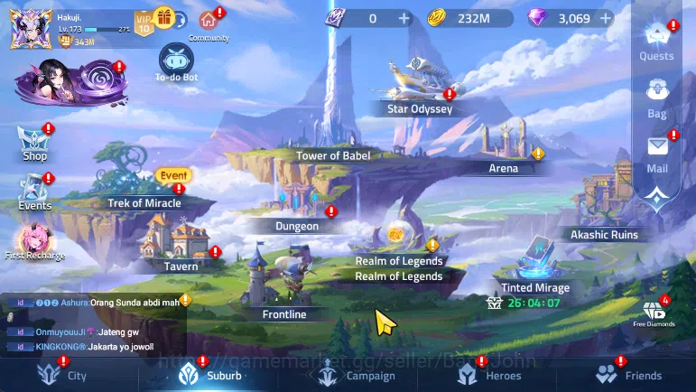 Mobile Legends: Adventure Accounts Server 70xxx Lvl173 | Hero 189 | 3 Hero Nexus | 5 Hero UR | 31 Hero Awakend | 2 Skin Epic 4