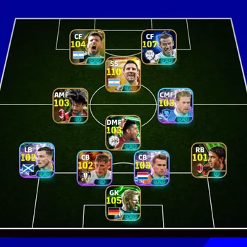 eFootball Accounts Legends & Iconic Players 3211+ Team I Messi 110 I Bale 107 I Gullit 103 I Aguero 104 I Villa 104 I Xavi