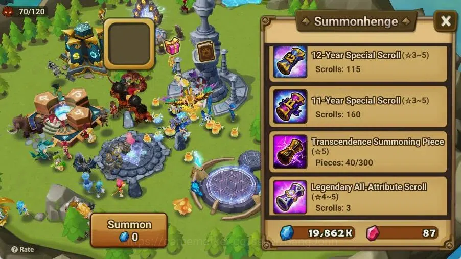Summoners War: Sky Arena Accounts Starter GLOBAL | NB 5 TESHAR,Starter Gacha 115 12Y+160 11Y Scrool, 3 Legendary All 3