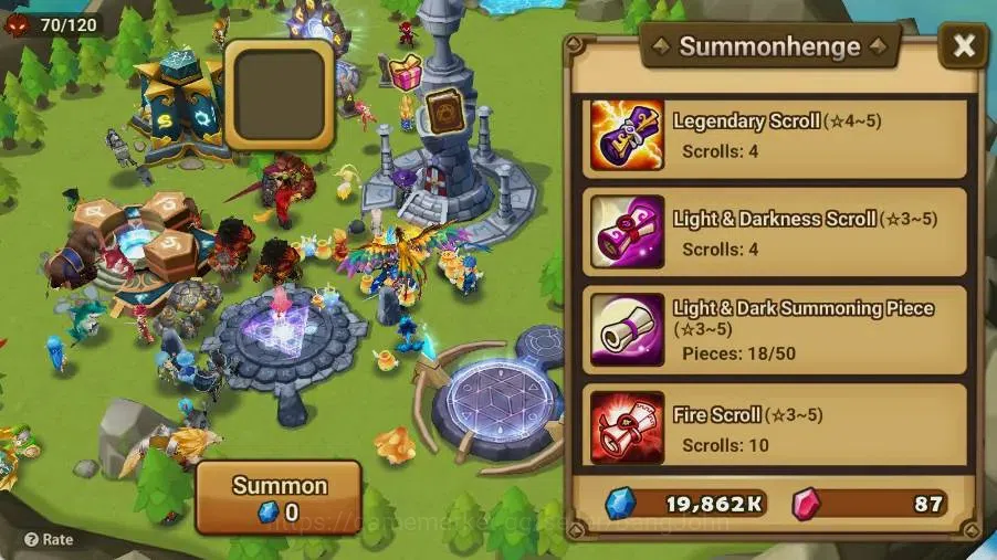 Summoners War: Sky Arena Accounts Starter GLOBAL | NB 5 TESHAR,Starter Gacha 115 12Y+160 11Y Scrool, 3 Legendary All 4