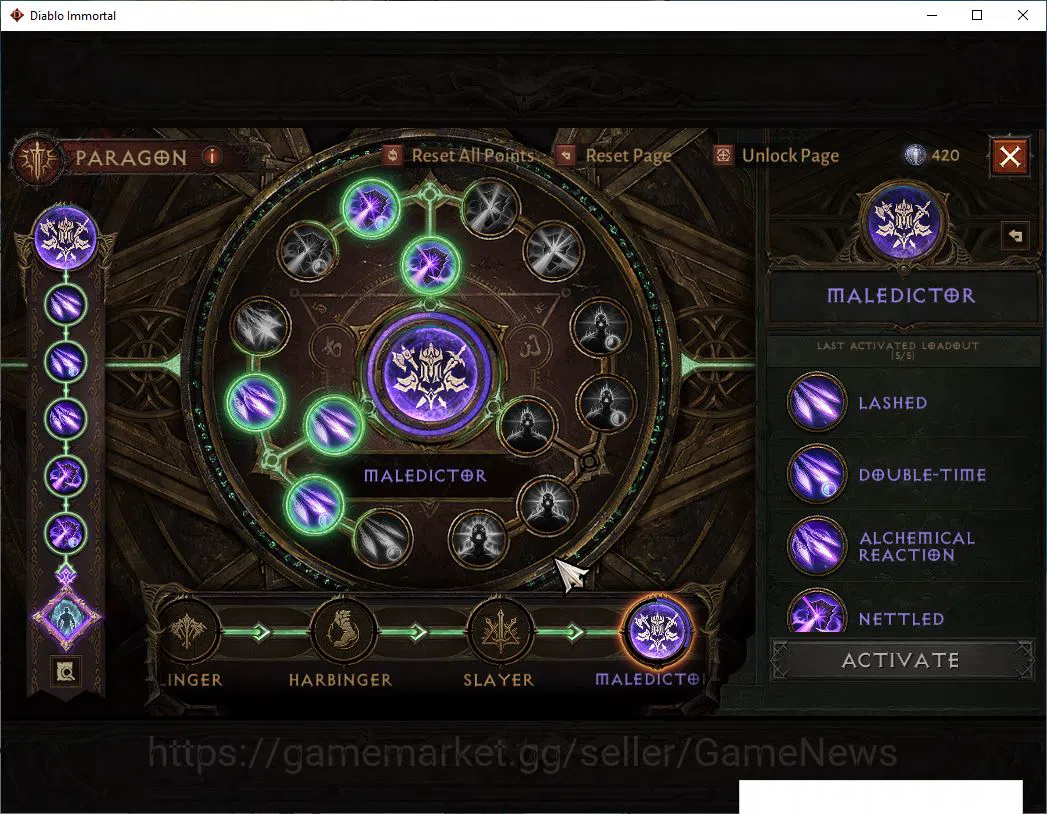 Diablo Immortal Accounts Starter SEA - Verathiel|Lv60 (620)|Druid|35K CR|Reso 480| Paragon Maledictor| Inferno II|Hell Lv 12