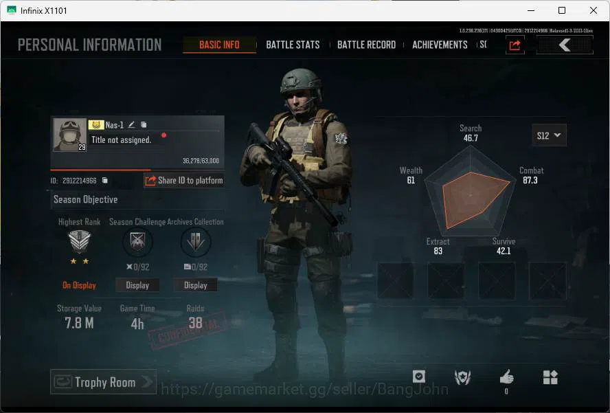 Arena Breakout Accounts Mobile|LVL 29|SV 7,8 M|CV 4 M|AK12 GM,MP-133 IBA m image 7