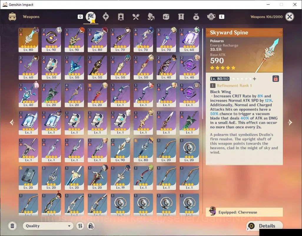 Genshin Impact Accounts Others ASIA|AR 56|6 Limited+1(5*Weapon)|Xilonen 3