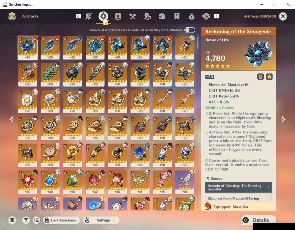Genshin Impact Accounts Others ASIA|AR 56|6 Limited+1(5*Weapon)|Xilonen 4