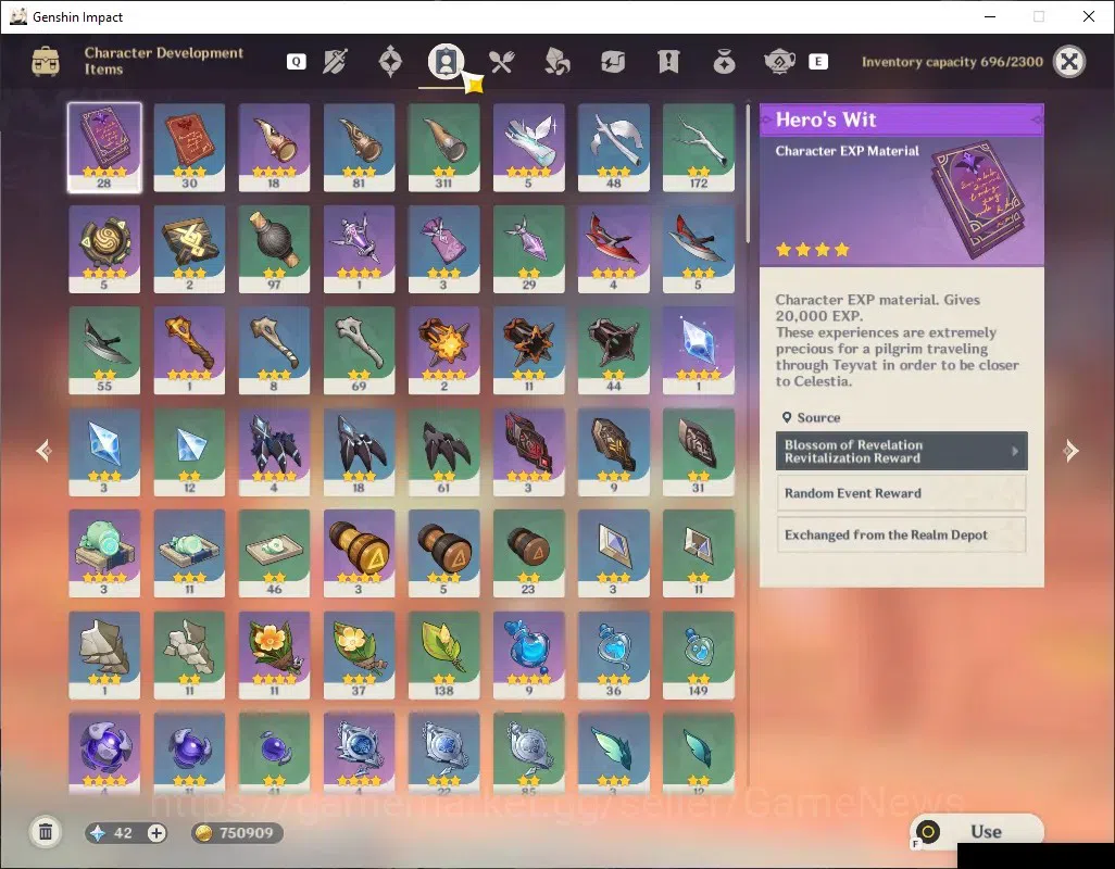 Genshin Impact Accounts Others ASIA|AR 56|6 Limited+1(5*Weapon)|Xilonen 5