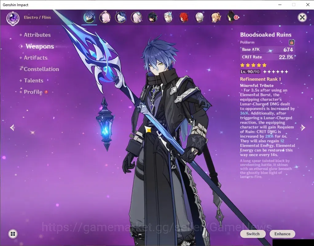 Genshin Impact Accounts ASIA|AR 56|7 Limited+6(*5Weapon)|[Flins,Neuvilette image 4
