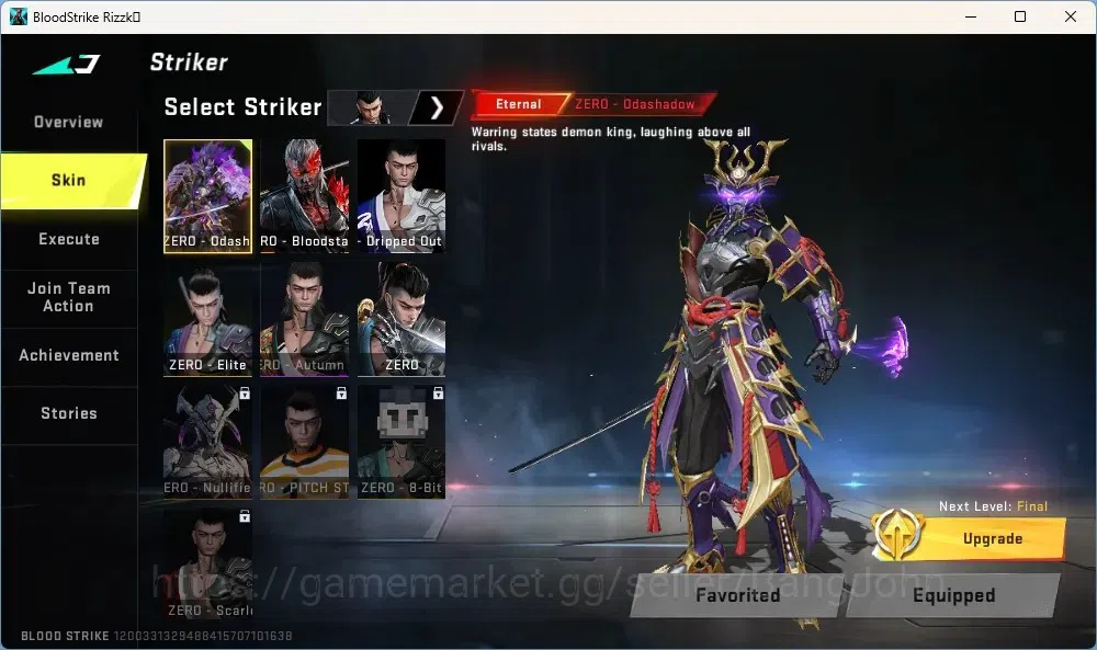 Blood Strike Accounts Collab Skin ASIA |1 Evo Fal|1 Eternal Zero Odashadow|Eternal Uzi|1 AOT,1 7DS,1 EVA|8 Ultra Guns|10 17