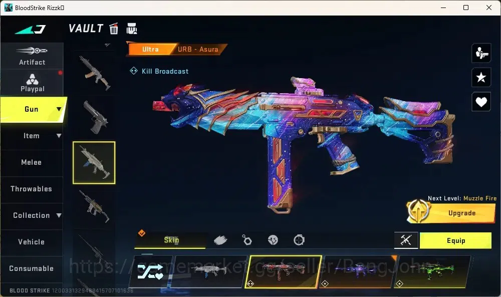 Blood Strike Accounts Collab Skin ASIA |1 Evo Fal|1 Eternal Zero Odashadow|Eternal Uzi|1 AOT,1 7DS,1 EVA|8 Ultra Guns|10 9
