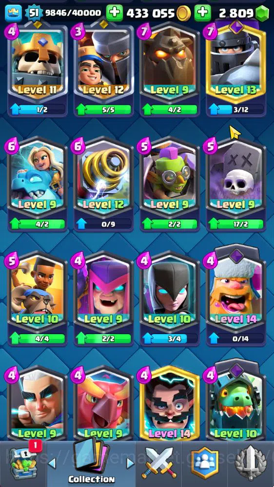 Clash Royale Accounts Lvl 51|Trophy 10000|KTL 14|Limited Skin|Card 119|1 image 14