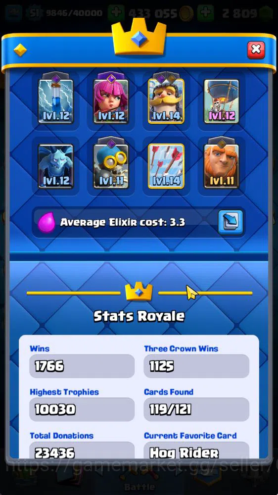 Clash Royale Accounts Lvl 51|Trophy 10000|KTL 14|Limited Skin|Card 119|1 image 3