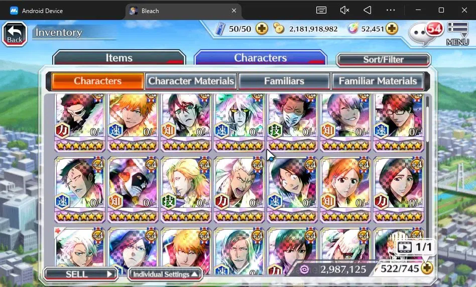 Bleach: Brave Souls Accounts [GLOBAL]52K Orb|2 New Ichigo Renewed,10th Anniv[Ru image 10