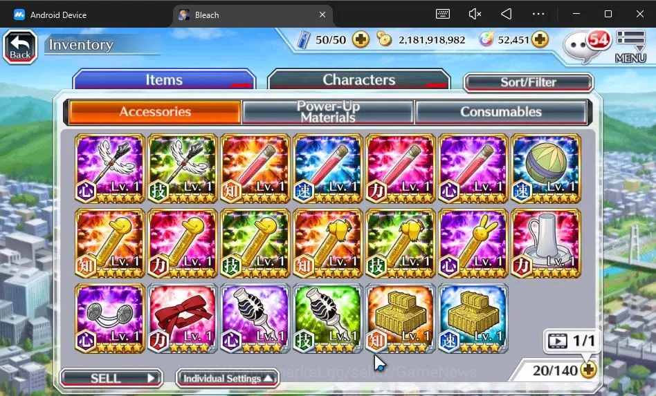 Bleach: Brave Souls Accounts [GLOBAL]52K Orb|2 New Ichigo Renewed,10th Anniv[Ru image 6