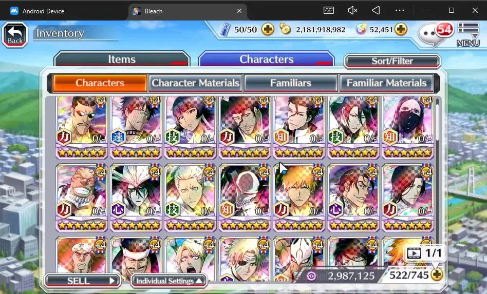 Bleach: Brave Souls Accounts [GLOBAL]52K Orb|2 New Ichigo Renewed,10th Anniv[Ru image 9