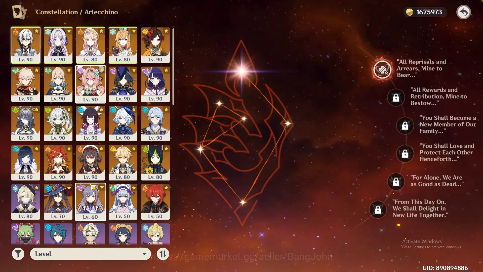 Genshin Impact Accounts ASIA | AR 57 |17 Limited + 8 Standar |[Arlecchino, image 11