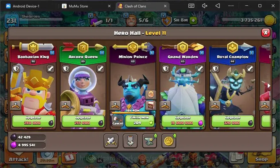 Clash of Clans Accounts Global | TH 17 | BH 10|LVL 231|HH 11|BK 90, AQ 89, image 18