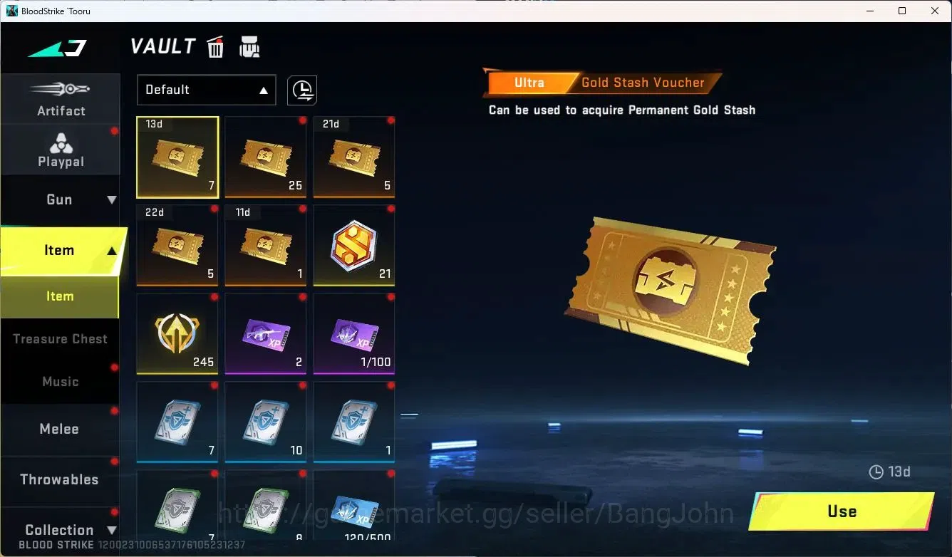 Blood Strike Accounts Collab Skin ASIA | Eternal Desert Eagle - Scorpius | 4 Collab Gun | BLEACH ZERO Striker | 4 Ultra Guns 19