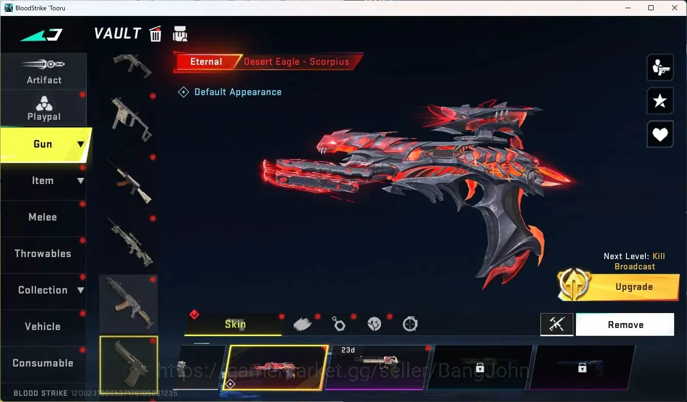 Blood Strike Accounts Collab Skin ASIA | Eternal Desert Eagle - Scorpius | 4 Collab Gun | BLEACH ZERO Striker | 4 Ultra Guns 7
