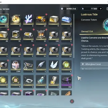 Wuthering Waves Accounts Others EU|UL 48|Ready Gacha 77.3k Astrite + 9 Radiant Tide & 154 Lustrous Tide|DB Lvl 30|Female