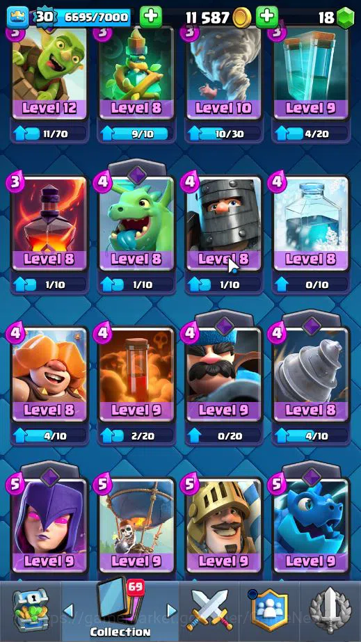 Clash Royale Accounts Lv 30|Trophy 7757|KTL 11|Limited Skin|Card 111| 1  image 10