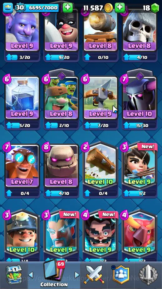 Clash Royale Accounts Lv 30|Trophy 7757|KTL 11|Limited Skin|Card 111| 1  image 11