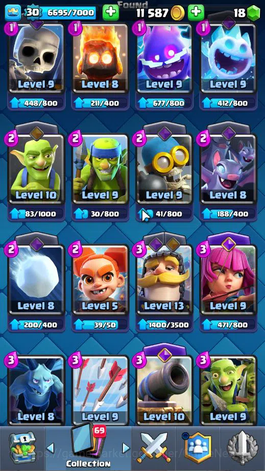 Clash Royale Accounts Lv 30|Trophy 7757|KTL 11|Limited Skin|Card 111| 1  image 6