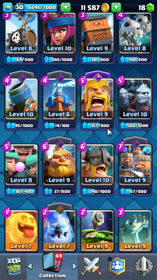 Clash Royale Accounts Lv 30|Trophy 7757|KTL 11|Limited Skin|Card 111| 1  image 7