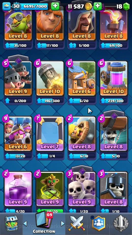Clash Royale Accounts Lv 30|Trophy 7757|KTL 11|Limited Skin|Card 111| 1  image 9