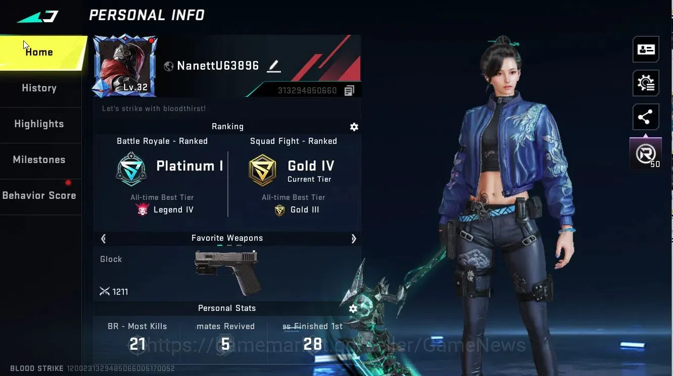Blood Strike Accounts ASIA|ETERNAL DesertEagle Lv2+Collab EVA[MCX-EVA00] image 2