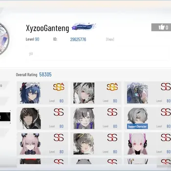 Punishing: Gray Raven Accounts End-Game ASIA|Lv.95|2 SSS|[Lucia CW,Nirvatia D,Lilith D,Bianca C,Etc]+Sign|10 MCoat|3