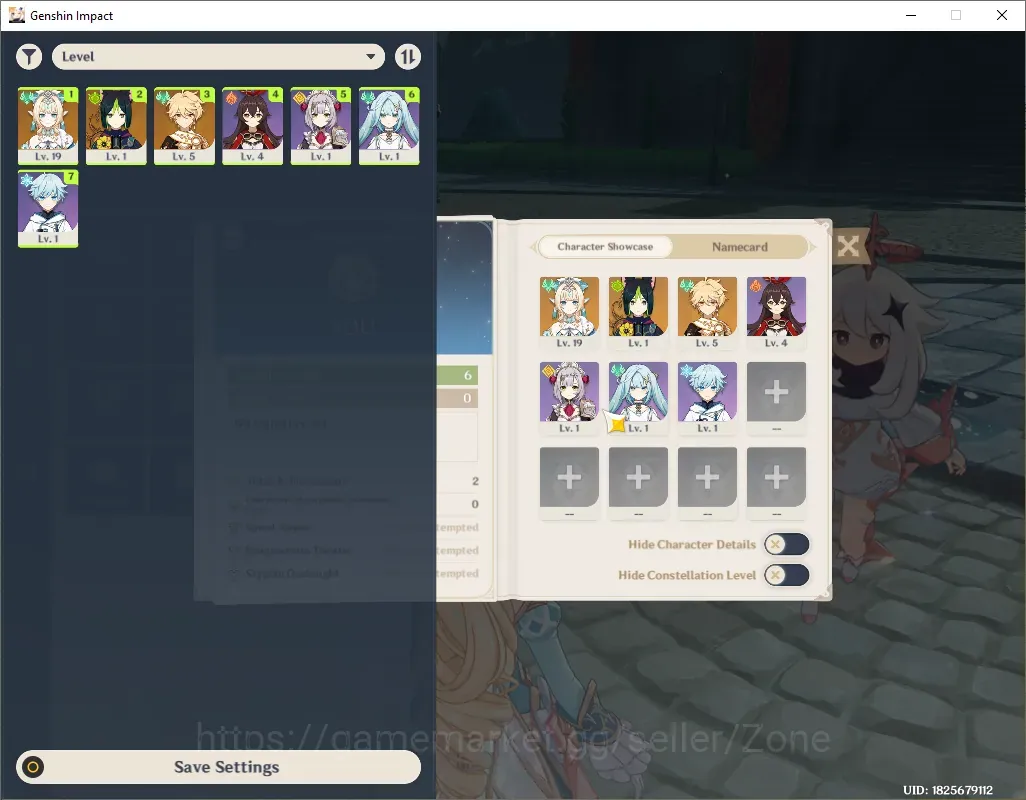 Genshin Impact Accounts Starter Asia|AR6|Fresh Starter|1 Limited(Vesna)+Tighnari|Low Exploration|Selector ON|CheckSS|MC 1