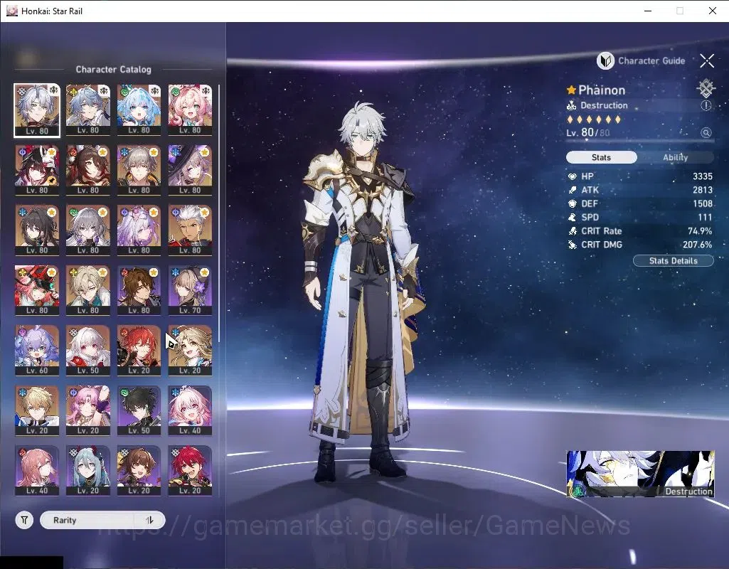 Honkai Star Rail Accounts Asia|TL 70|Premium Phainon+Sign|13 Limited|Sunday, image 4